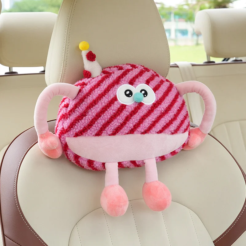 

Cartoon cute car lumbar cushion waist protector summer car cushion neck pillow dopamine car headrest pillow