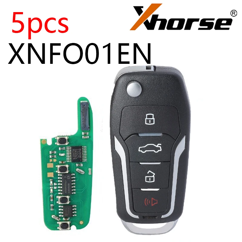 

Xhorse XNFO01EN 4 Buttons Universal Wireless Remote Key for Ford (English Version) for VVDI2 VVDI KEY Tool 5pcs/Lot