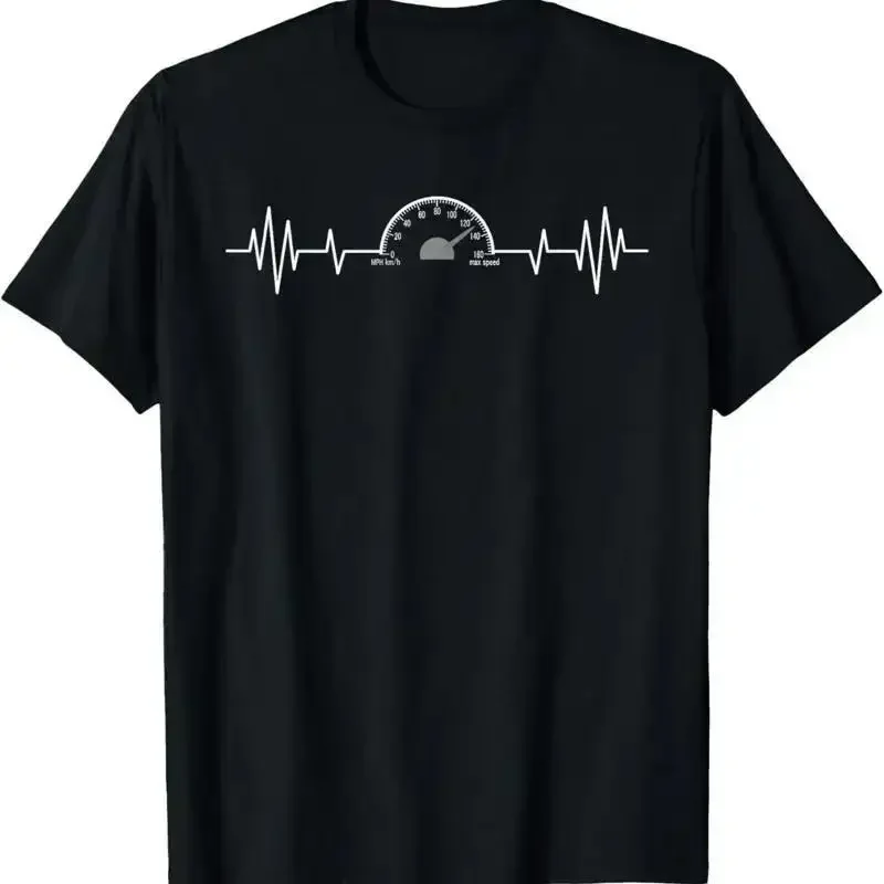 Funny Car Speedometer Auto Mechanic Guys Heartbeat s T Shirt