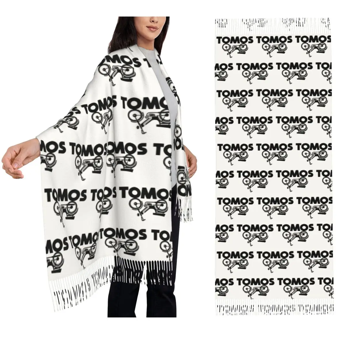 

Tomos мопедный шарф, шарфы с кисточками для женщин, мягкие теплые шали и накидки, длинная осенне-зимняя шаль