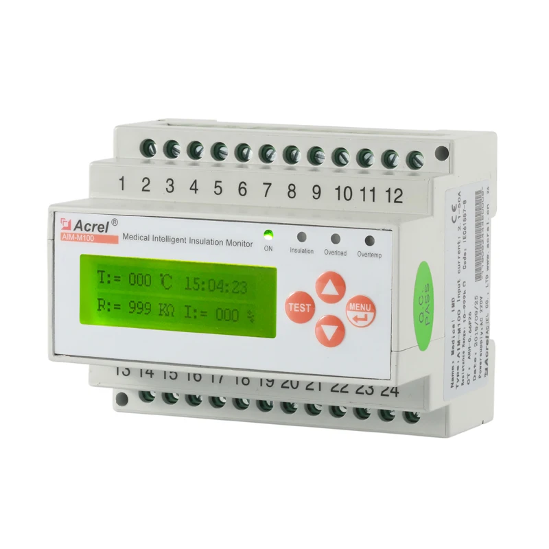 

Acrel Din Rail Type Medical IT Insulation Power Supply Monitoring Device Modbus-RTU for Hospital Isolated System AIM-M100