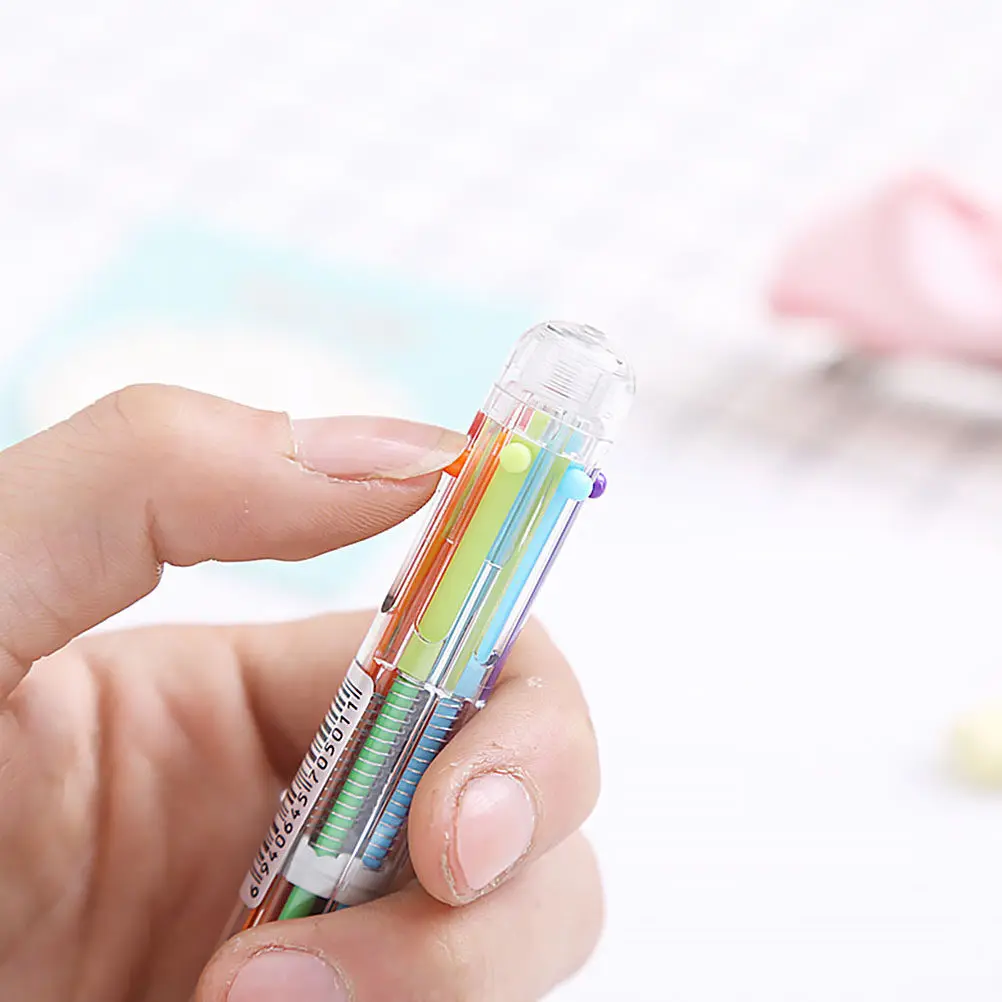 

Набор из 12 выдвижных шариковых ручек, 6 цветов, тонкий наконечник, для плавного письма, канцелярские товары для студентов, разноцветные ручки для офиса и школы, для заметок