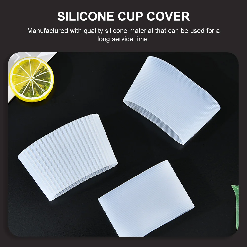 

9pcs Silicone Cup Cover Heat Insulation Anti-Scald Bottle Sleeves Non-Slip Coffee Mug Protector Glass Ceramic Cold Drink Holder