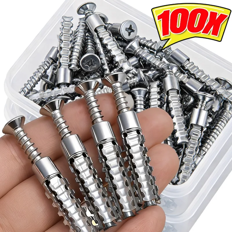

Self-Tapping Screw And Expansion Tube Anchor Kit Carbon Steel Heavy Duty Drywall Concrete Drilling Plug Expansion Bolt Fasteners
