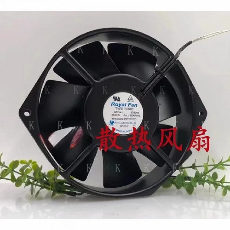 

C ДЛЯ ROYAL TYPE T786C AC220V 38/34W 172*150*38MM Высокотемпературный охлаждающий вентилятор