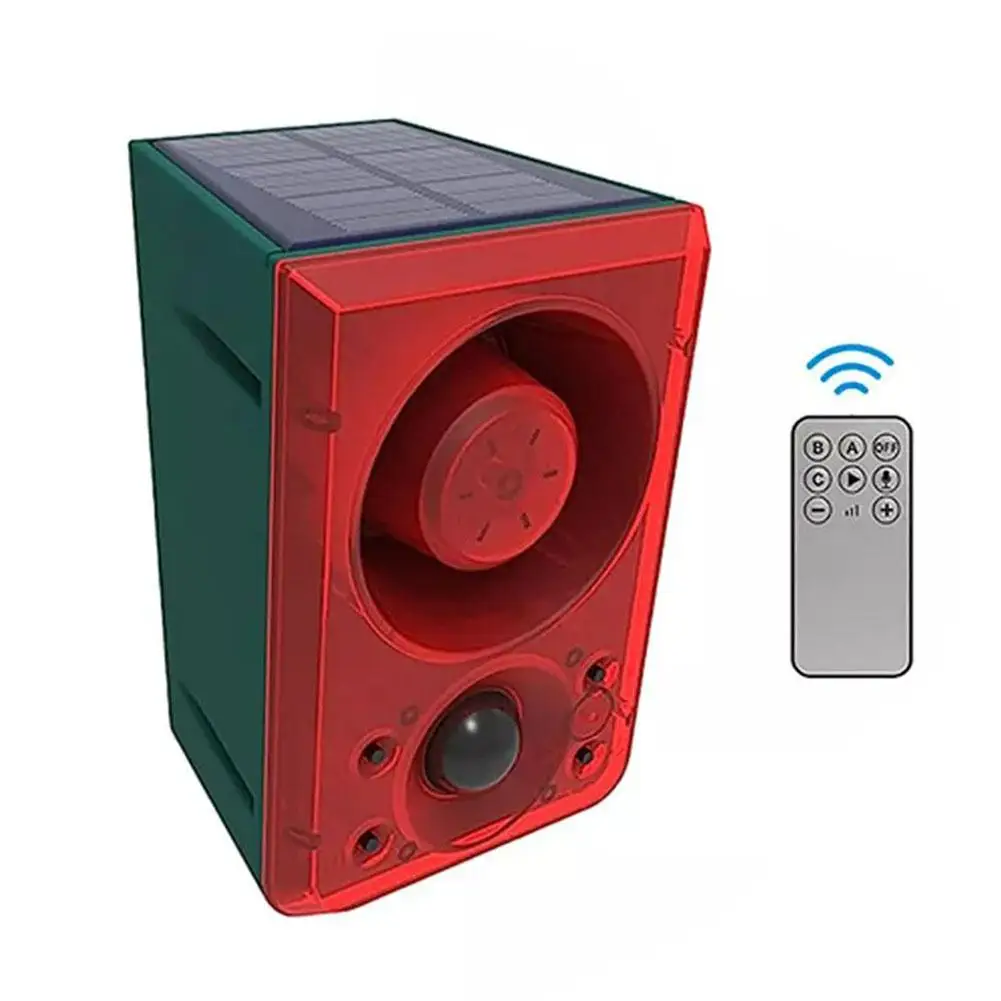 

Солнечная охранная сигнализация с датчиком движения, 130 дБ, сирена, красный стробоскоп, 3 режима, ночной патруль, IP65, водонепроницаемый для двора, фермерского бассейна