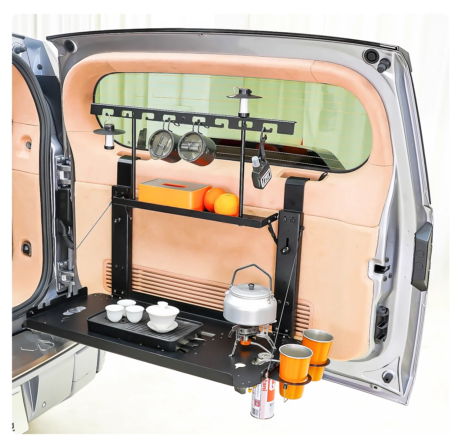 

Подходит для Dongfeng M-Hero 817 MHERO 2 2025 CGZ Стеллаж для хранения задней двери Складная панель стола Удлинительные стеллажи для багажника