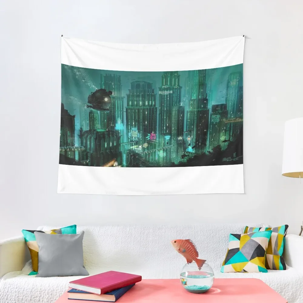 Bioshock Drowned City Artwork Tapestry Anime Decor Decorations For Your Bedroom Bedrooms Decor Decorative Paintings Tapestry