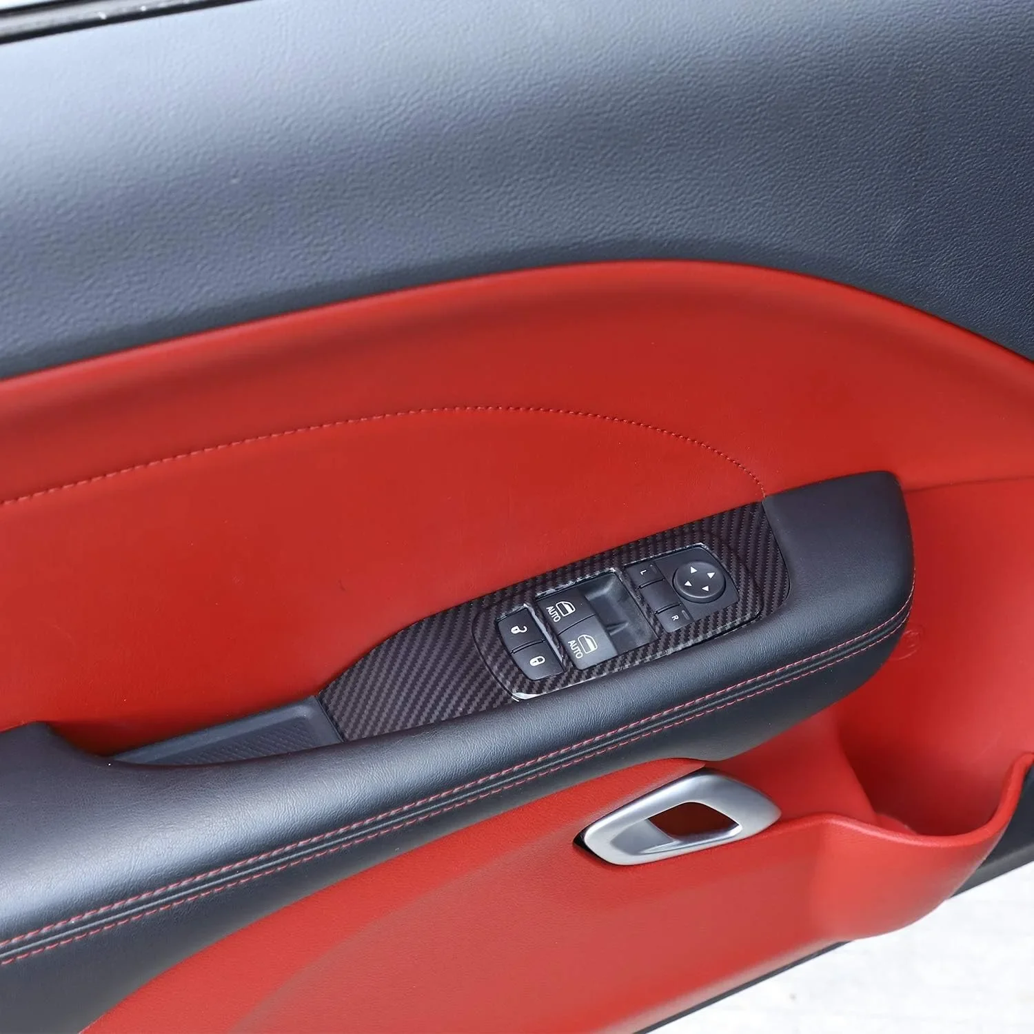 Dodge Challenger 2015-2023 Window Lift Trim Switch Panel Cover Trim Accessories Carbon Fiber for Dodge Challenger 2015-2023