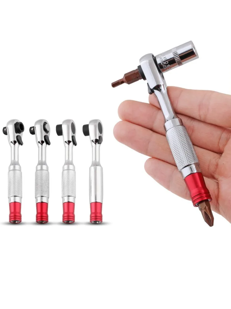 AliExpress NONE Mini Ratchet Wrench Screwdriver Bit Holder Multipurpose Torques Spanners 1/4 Socket For Vehicle Bicycle Repair Wrench Hand Tool