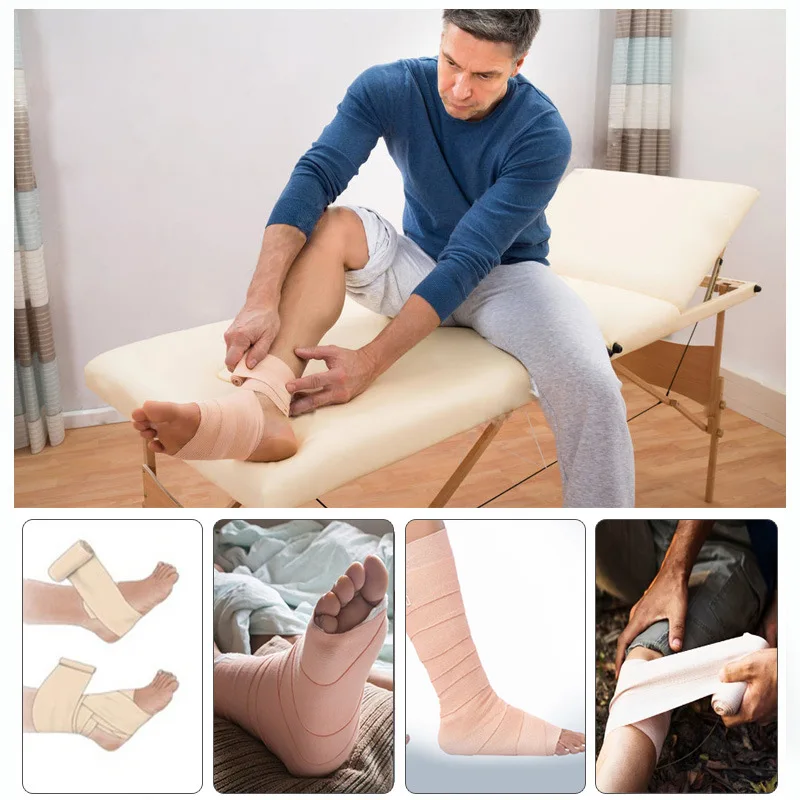 5 Rollen medizinische elastische Bandage Orthopädie Trauma chirurgie Sport Verstauchung Training Arm Bein Knöchel schützende Erste-Hilfe-Bandage