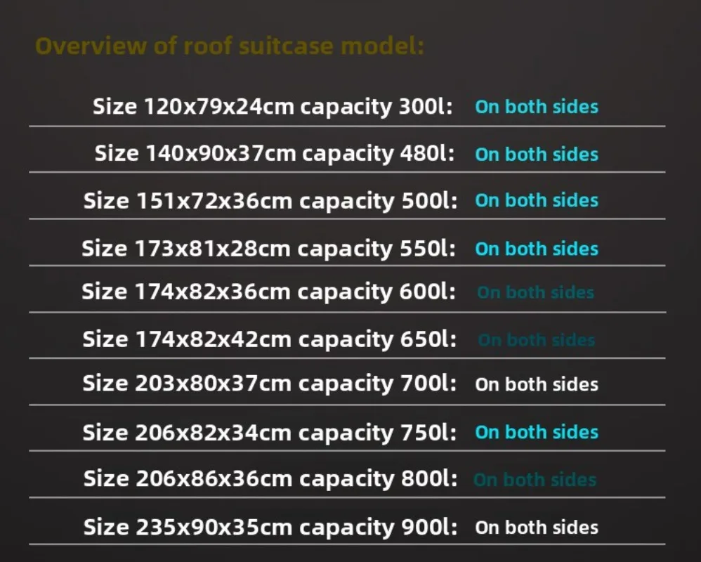 車載ルーフトランク用特大容量超薄型フラットオフロード専用カーケースラック