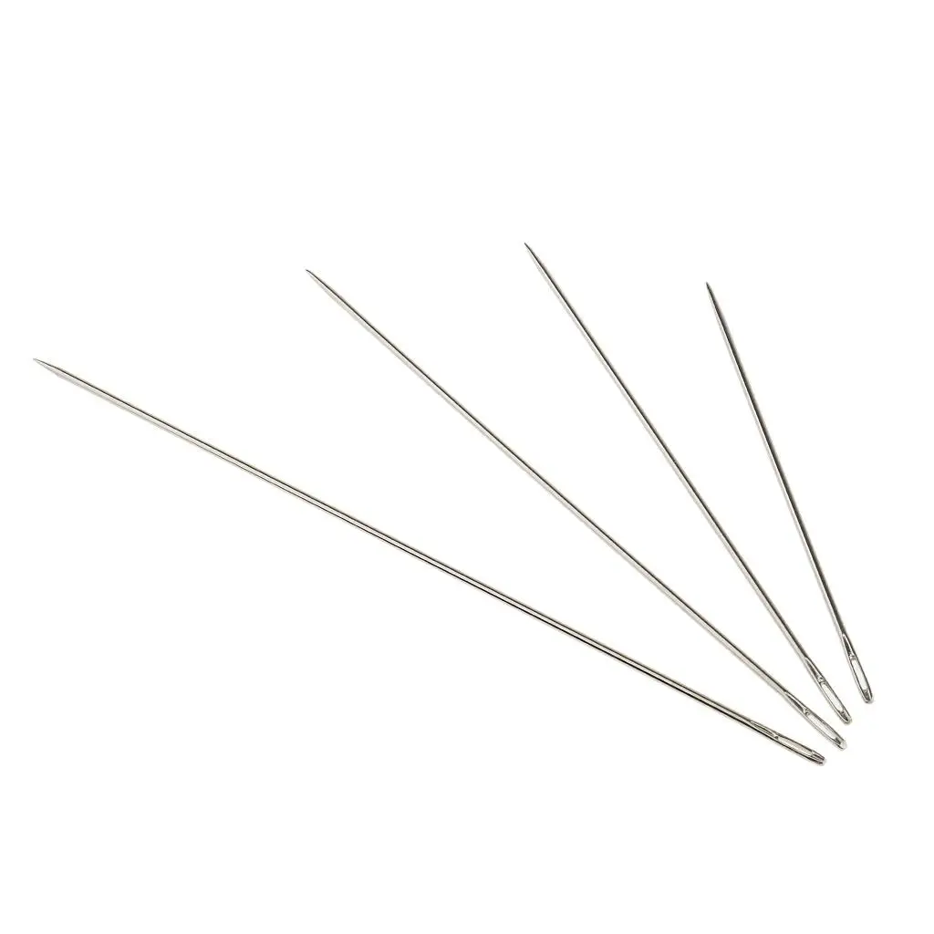 4 Assorted Sizes Long Hand Sewing Needles Kit for Embroidery Mending Craft Case Sewing Sacks DIY Crafts Supplies