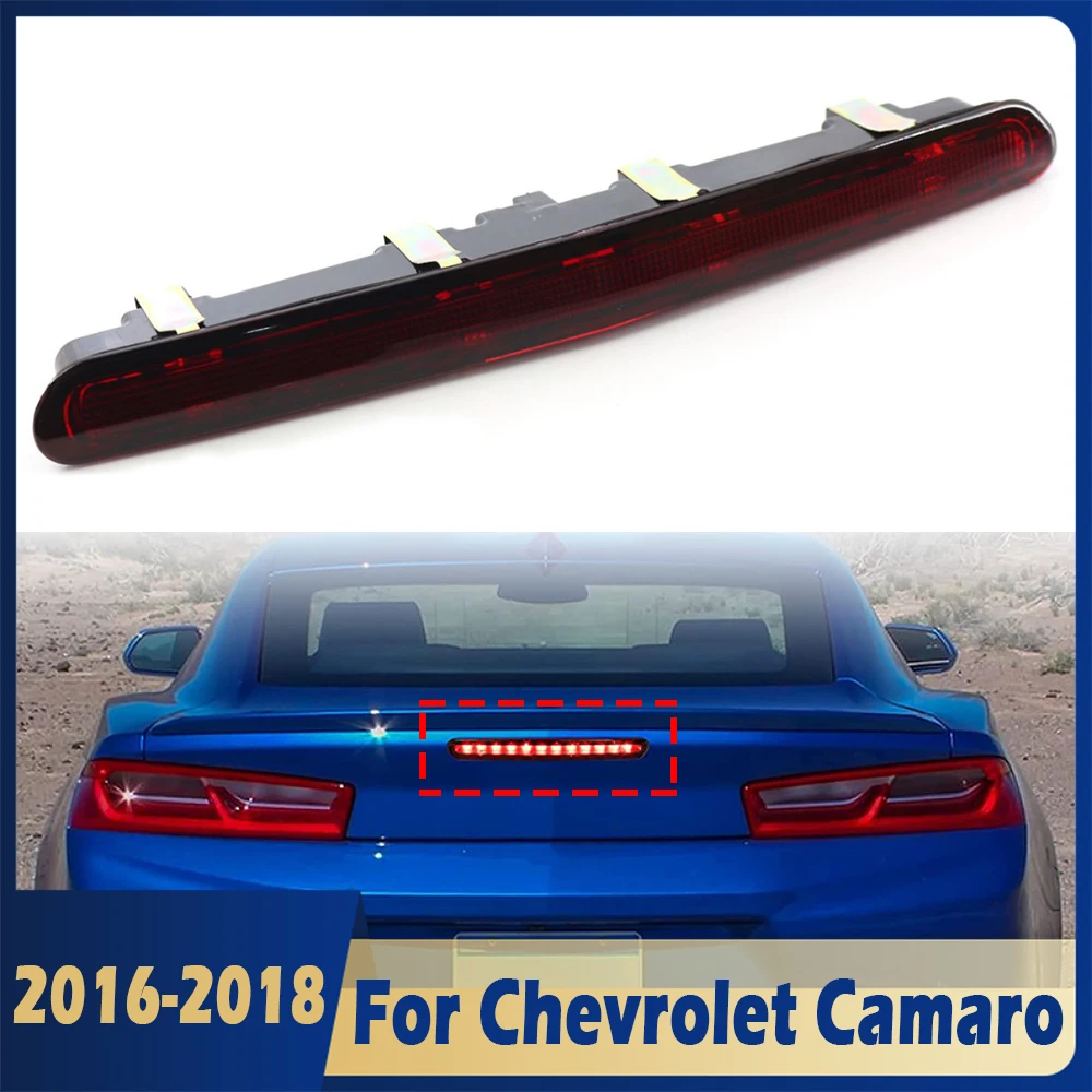 

Red Smoked Strobe LED High Mount Stop Signal Lamp Third Tail Brake Lights For Chevy Camaro All Models 2016-2021 84330249