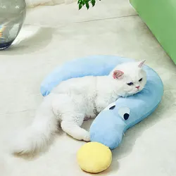 Anti-sagging Pet Cat Pillow Cotton Filling Pet Cat Pillows For Home Bedroom