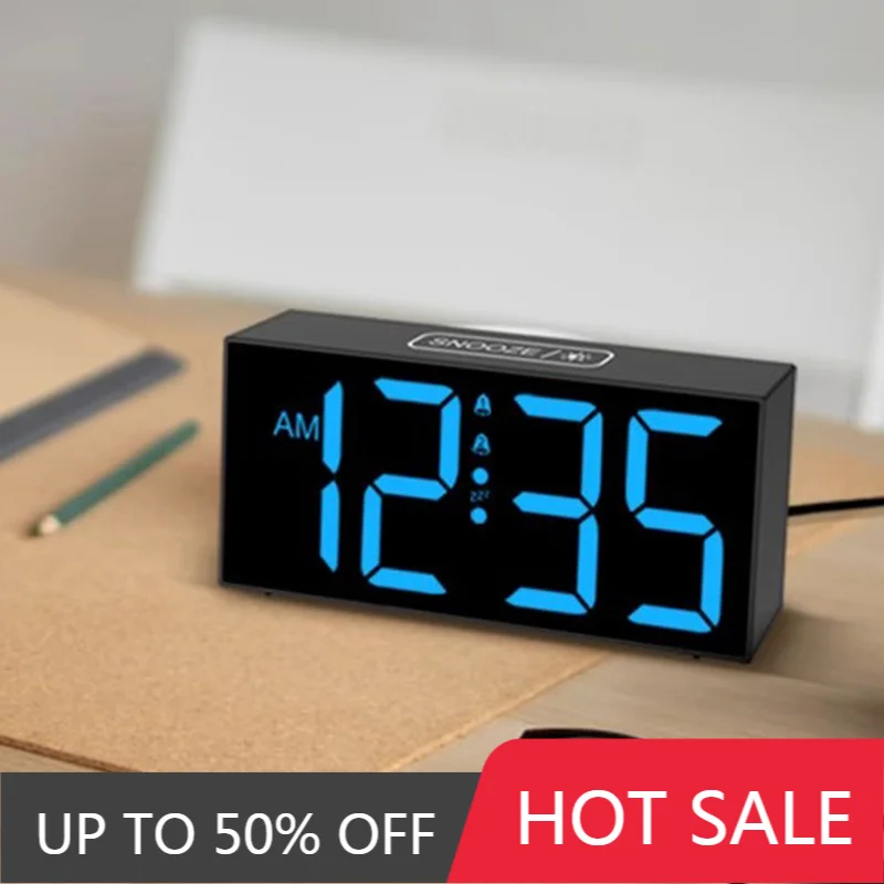 LED Alarm Clock Multifunctional Electronic Shaker Clock Bedside Digital Luminove Clocks Modern Minimalist Designer Desktop Clock