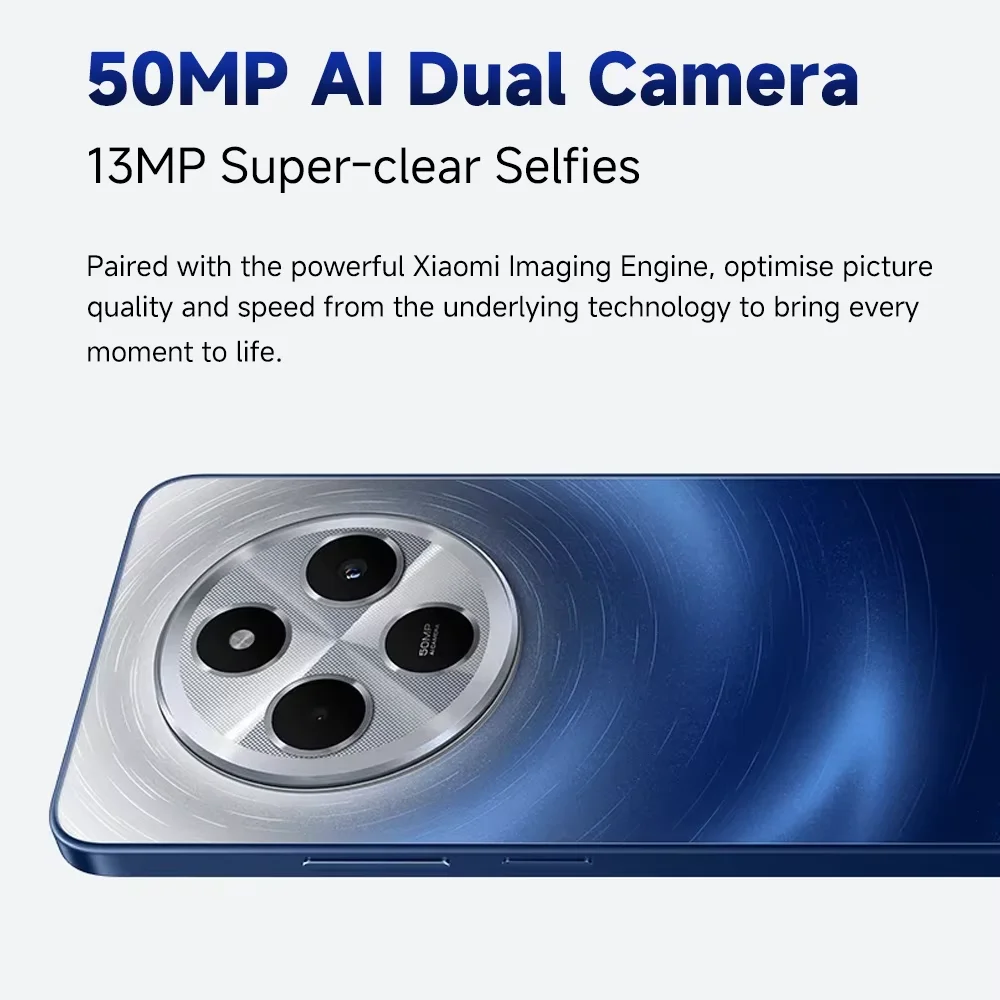 샤오미 레드미 14C 스마트폰, NFC MTK 헬리오 G81-Ultra, 6.88 인치 120 Hz 디스플레이, 50MP 메인 AI 듀얼 카메라, 5160mAh 배터리, 18W 충전