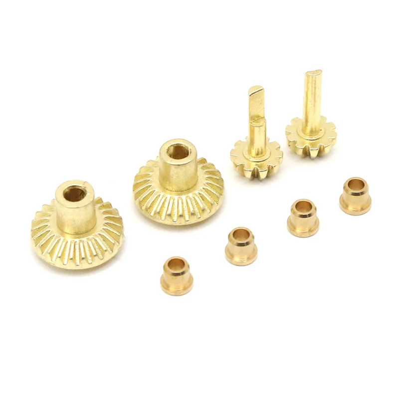 Kit de eje de rueda sobre orugas DELAM-RC, para coche WPL W170 RC, eje trasero medio delantero de Metal, eje de transmisión de engranaje de acero, piezas mejoradas de coche RC