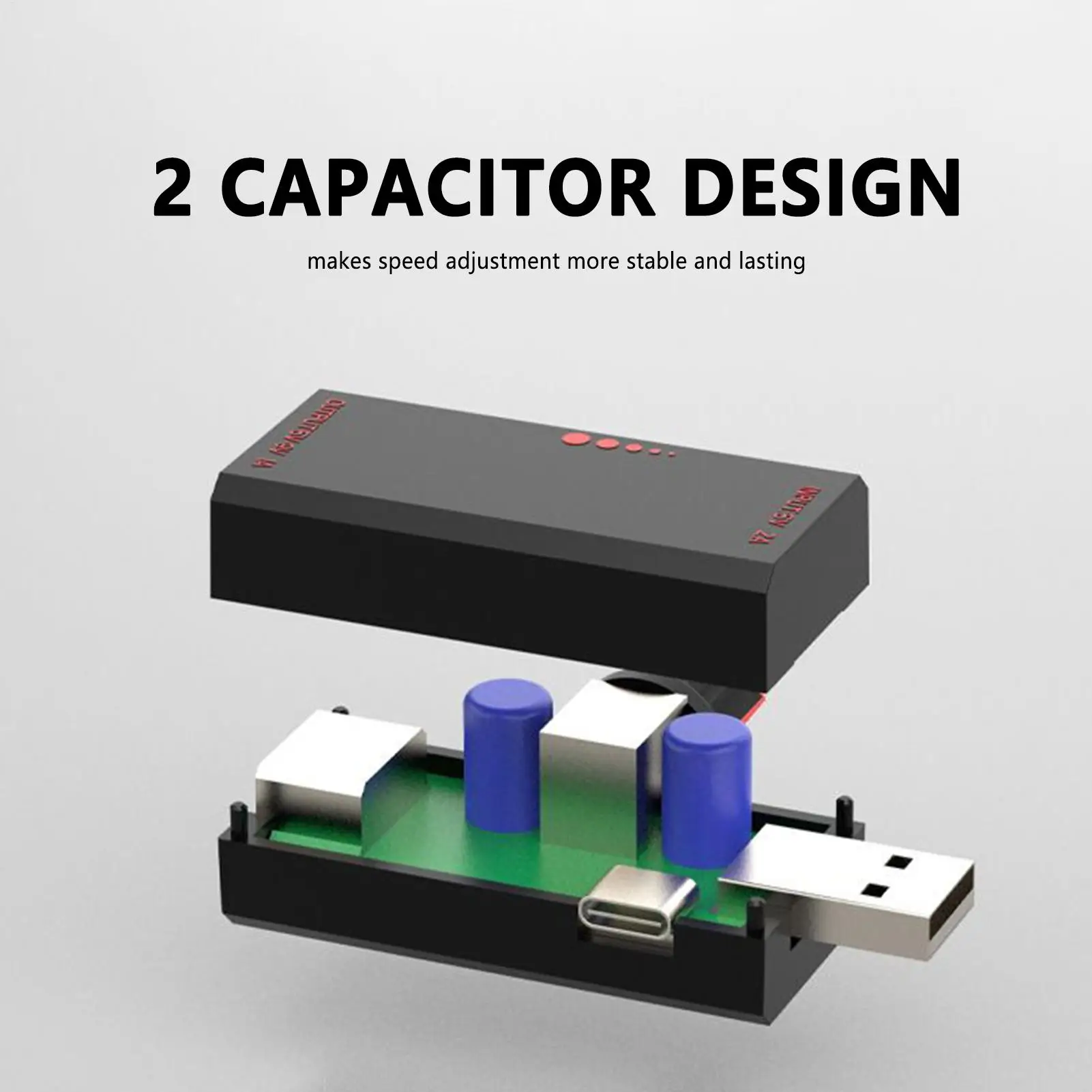ตัวควบคุมความเร็ว 5V ปั๊มน้ำควบคุมความเร็ว USB ควบคุมตัวควบคุมป้องกันโบลเวอร์สำหรับโทรศัพท์มือถือเดสก์ท็อปกลางแจ้งทุกวัน