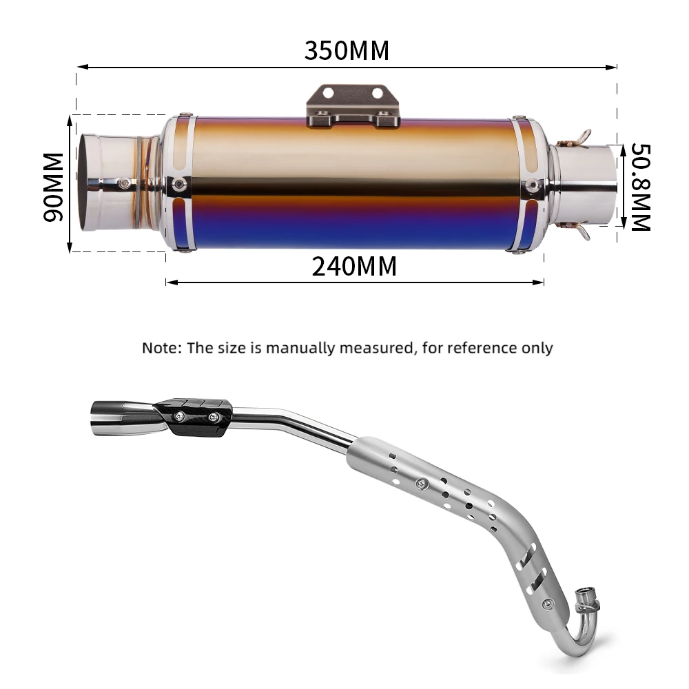 Complete Exhaust System For Motorcycle, cub110, Cross