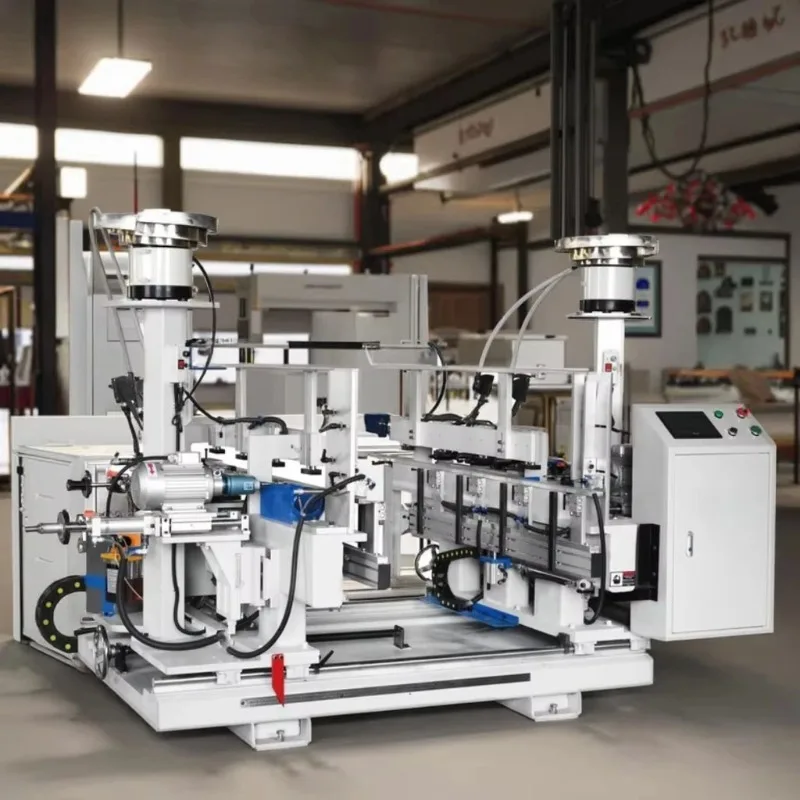 Double-head Mortising Machine for Furniture and Building Materials Splicing Board Mortise and Tenon Structure Production Machine