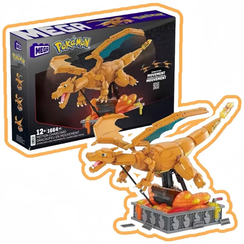 

Новое поступление Mattel Mega PokéMon, строительные блоки PokéMon, Roaming Flame Dragon Hmw05, строительные блоки, игрушки, подарки на день рождения для мальчиков