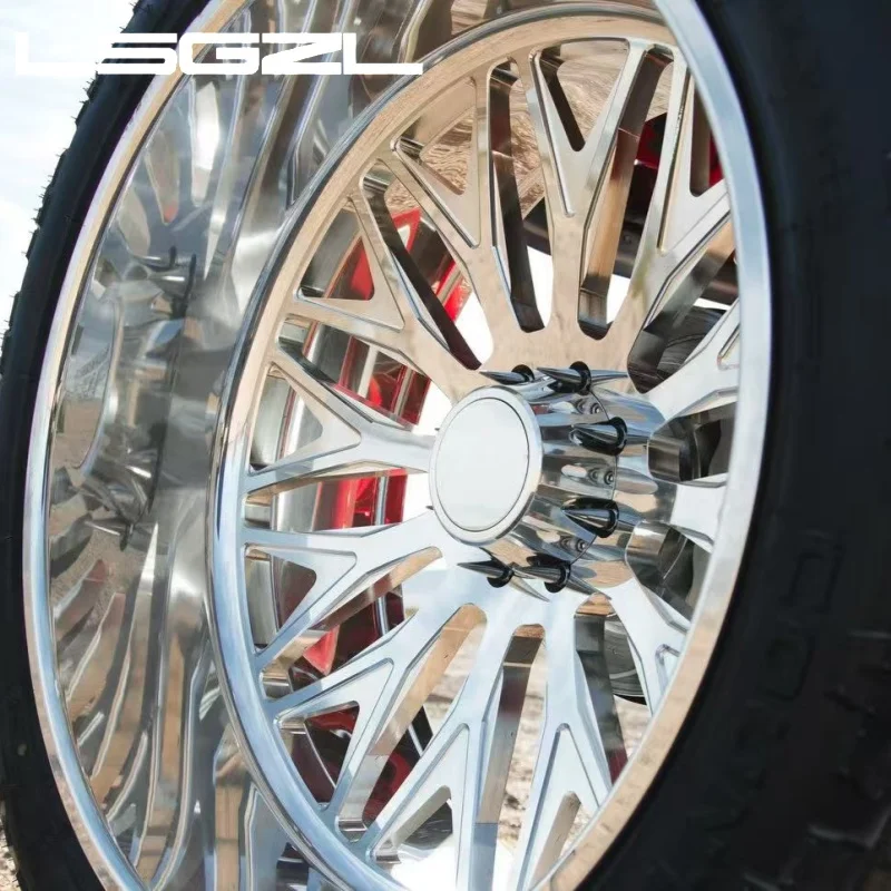 Polished Deep Dish Offroad Truck Rims 20x10‑24x14 6x139.7 8x180 Wear‑Resistant Alloy Auto Accessories For Pickup Modification