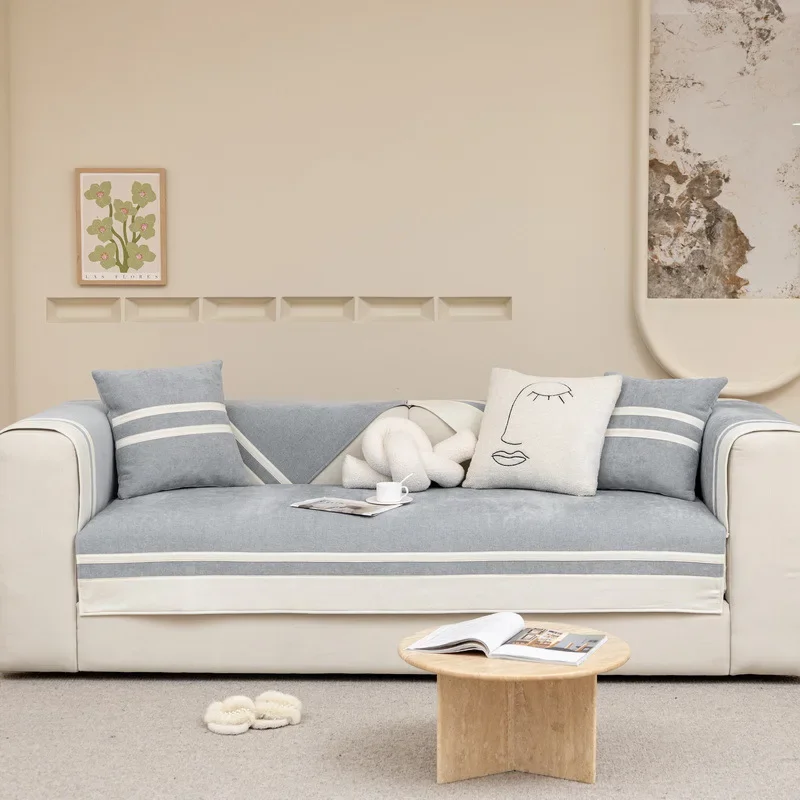 

Сплошной цвет, мягкий коврик для дивана, чехол для гостиной, скандинавский уголок для гостиной, L, чехол для полотенец для дивана, нескользящая защита для домашнего дивана