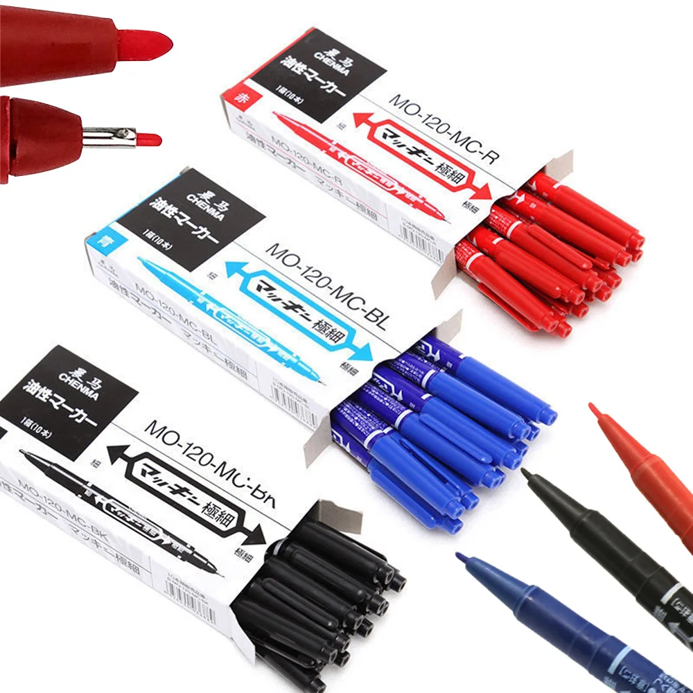 

10PCS Tattoo Marker Pens for Draw Sketching Black Blue Red Tattoo Transfer Pen Permanent Makeup Tattoo Accessories