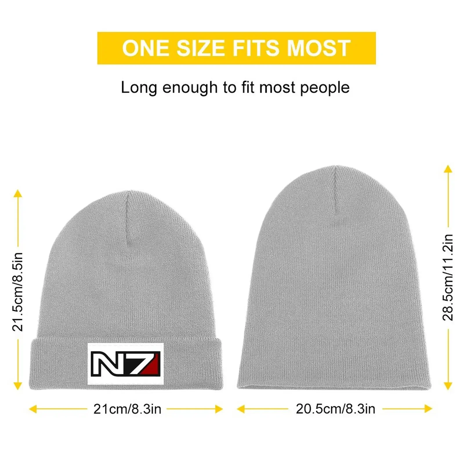 N7 emblem, Mass Effect Knitted Hat Caps Fashion Beach boonie hats Hat For Men Women's