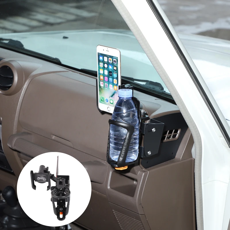 For 2009-2026 Toyota LC71 LC76 LC79 car dashboard car mobile phone holder GPS navigation holder multi-function cup holder view 4