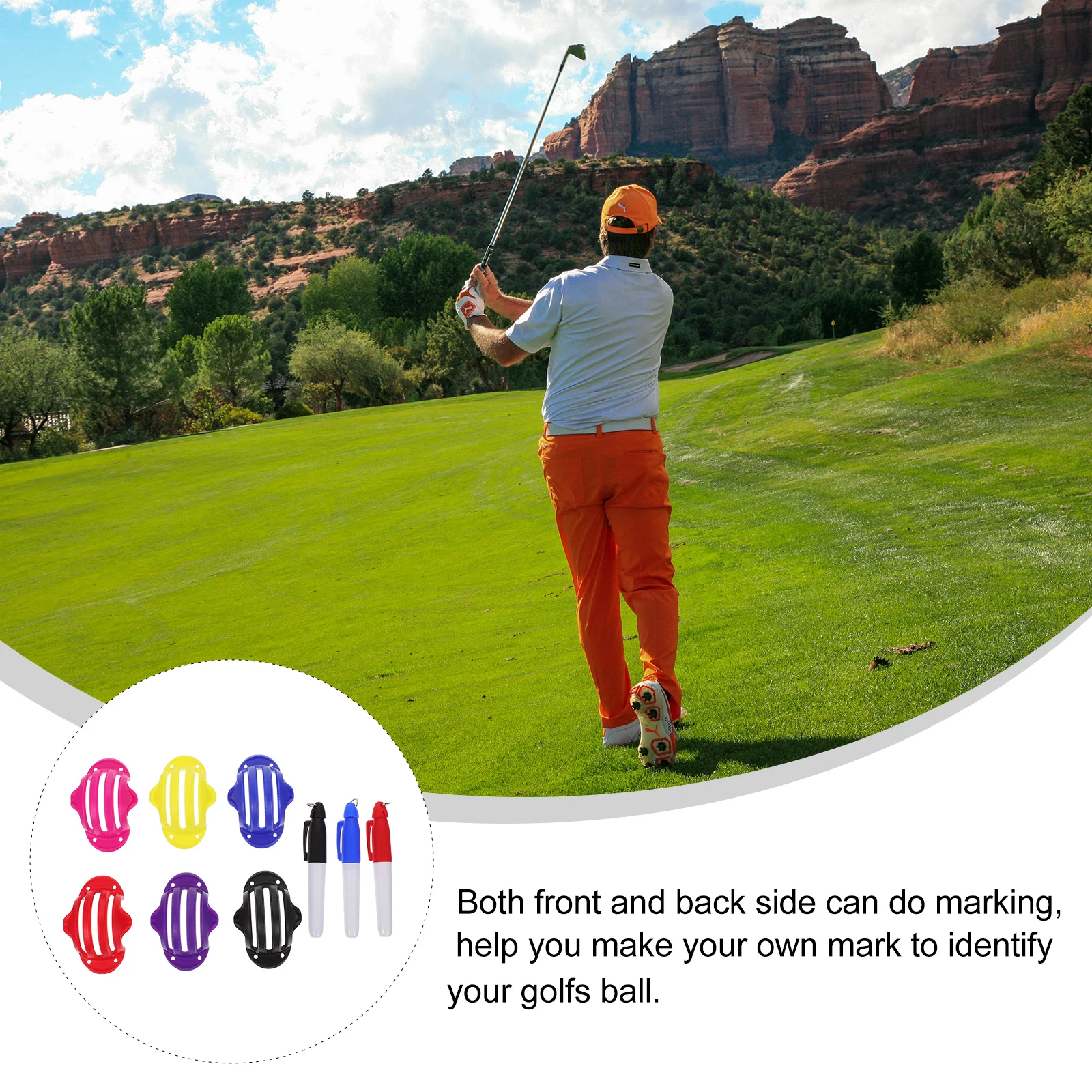 

Golf Ball Liner Marker Set Portable Lightweight ABS Material Golf Accessories Golfs Tracker Template Drawing Tool