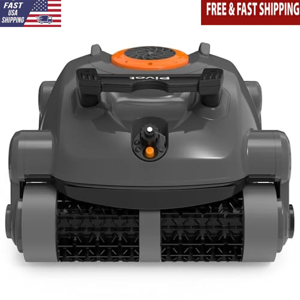 Cordless Robotic Pool Cleaner Triple-Motor Wall Climbing Extended Battery Self-Parking Automatic Vacuum Inground Pool Cleaner