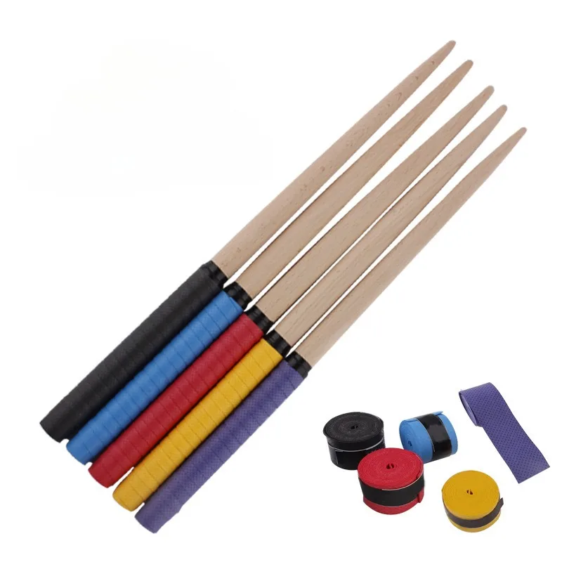 1 Pair Drum Sticks, Musical Instrument Accessories with Sweatband Grip Handle Cymbals for Drums  Drum Accessories