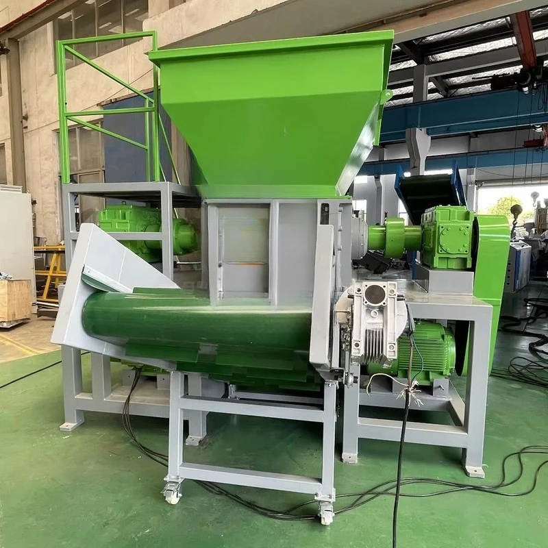 Horserider Double Shaft Automatic Gear Shredder Recycling Industrial Waste Plastic Film Hard Plastic Shredding Machine