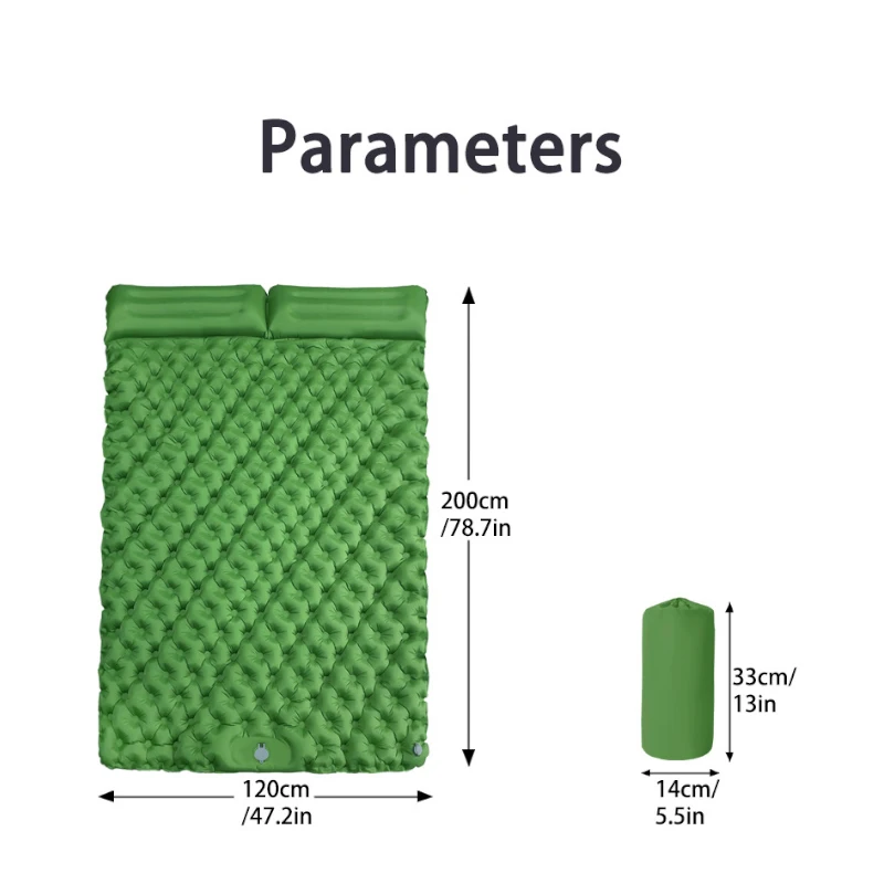 High-quality waterproof portable inflatable camping sleeping pad, light weight, built-in pump, suitable for camping