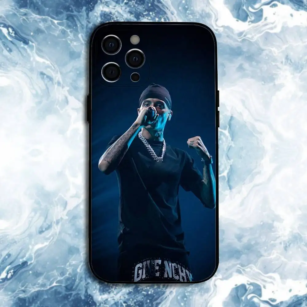 Funda de teléfono Rapper-NLE-Choppa para iPhone17,16,15,14,13,12,11 Plus,Pro Max, funda negra de silicona suave
