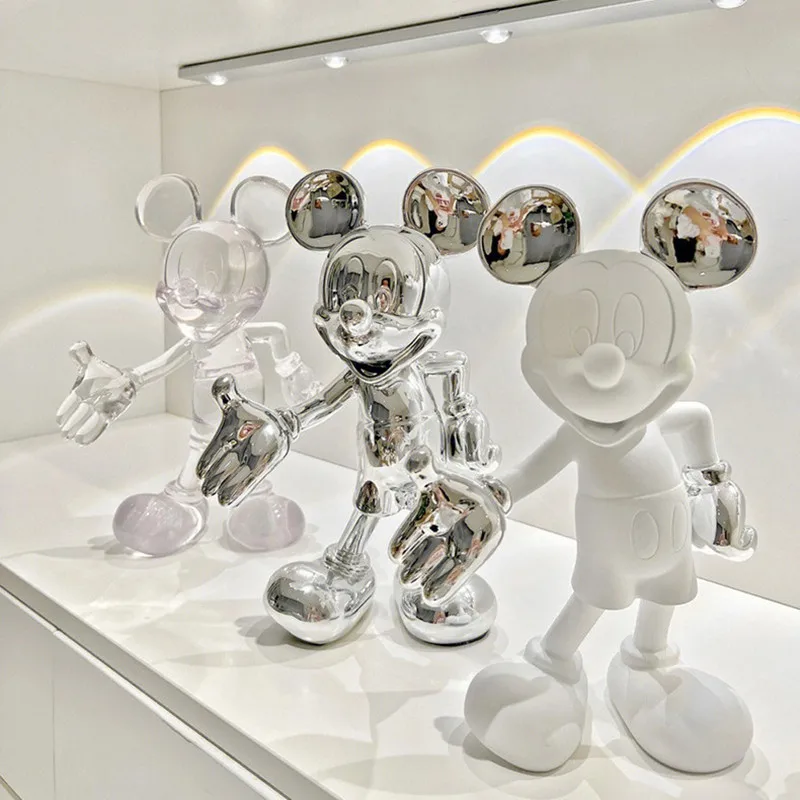20-29 cm Disney Mickey Minnie Action Figure Eenvoudige Moderne Muis Hars Standbeeld Collectie Poppen Model Speelgoed Woonkamer Decoraties