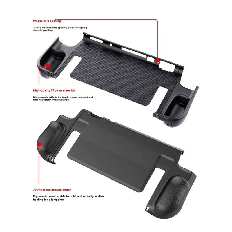 ABZW 2 Set Casing Pelindung TPU untuk Switch 2 Penutup Konsol Game Genggam dengan Dudukan Terintegrasi Lengan Kulit Tahan Lama