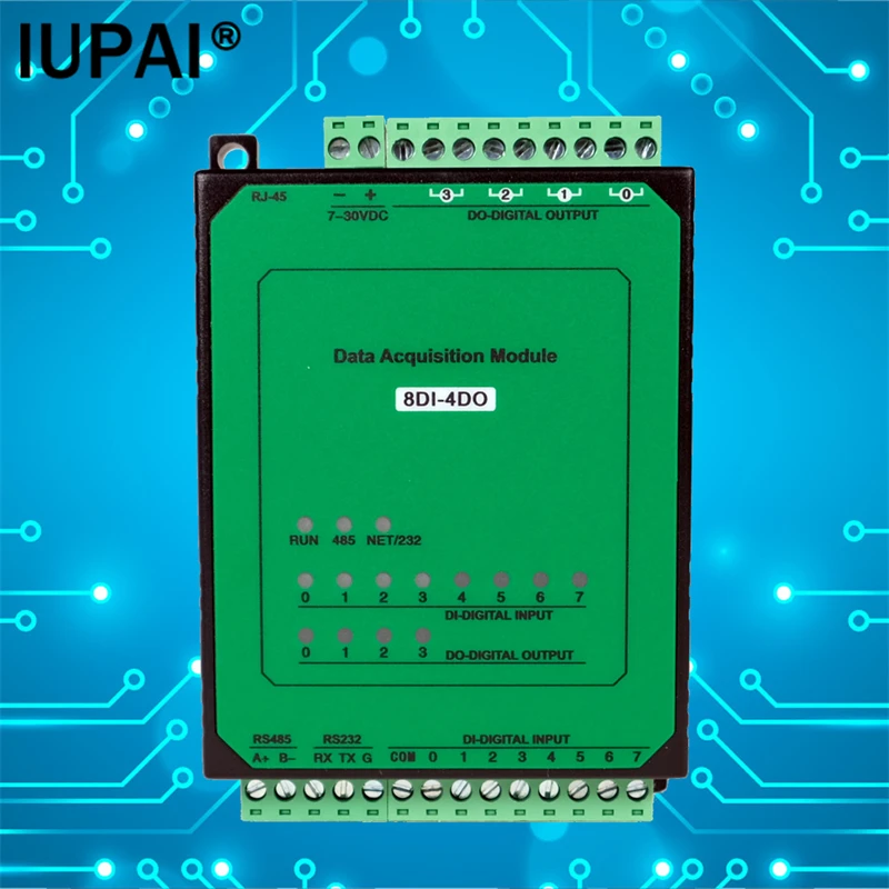 8DI-4DO 4-channel relay output 8-channel switch input Industrial Ethernet module Modbus TCP protocol Industrial Automation Modul
