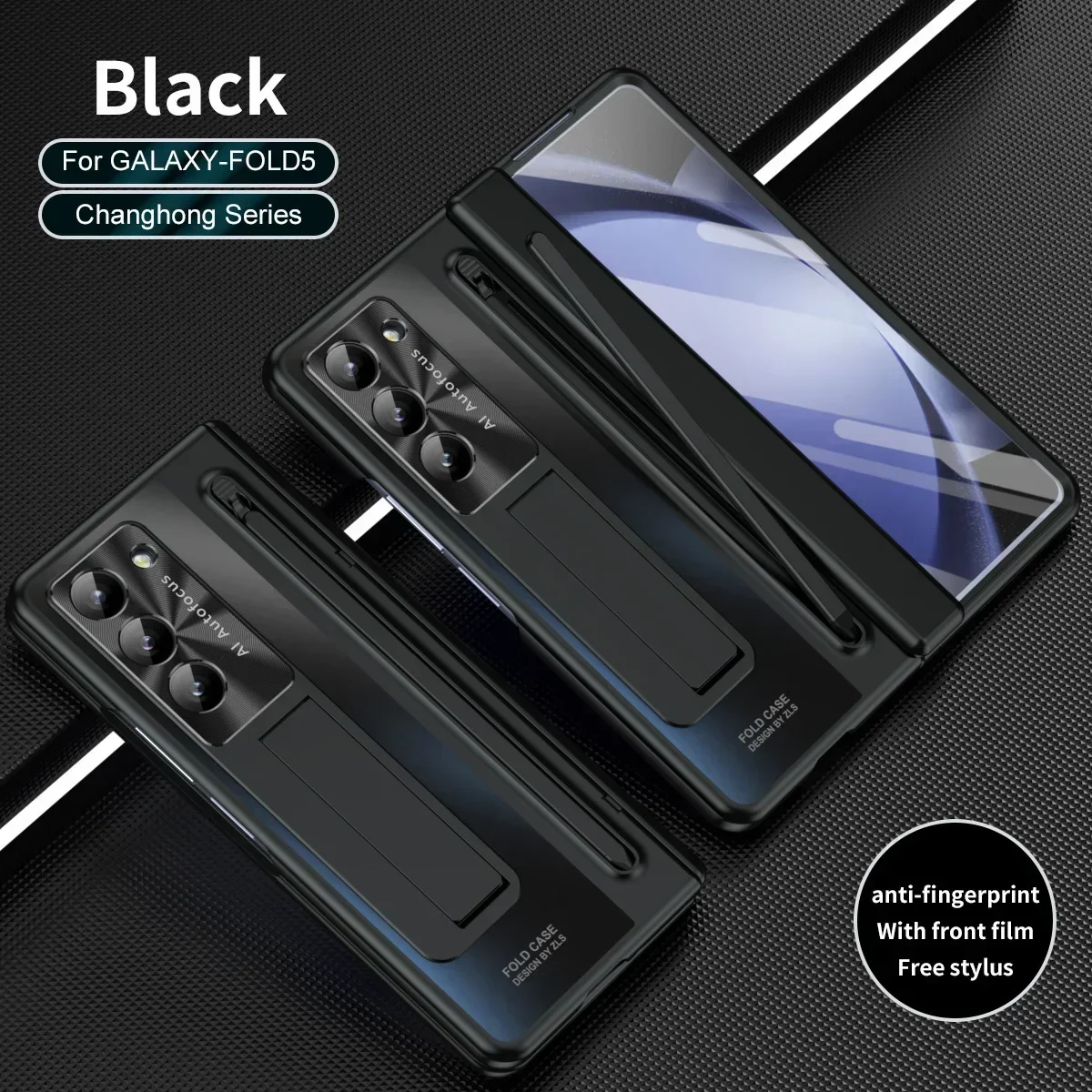 Slot per penna porta con custodia per telefono con pellicola a conchiglia per penna per Samsung Galaxy Z Fold5 4 Custodia protettiva pieghevole Z Fold4 all-inclusive