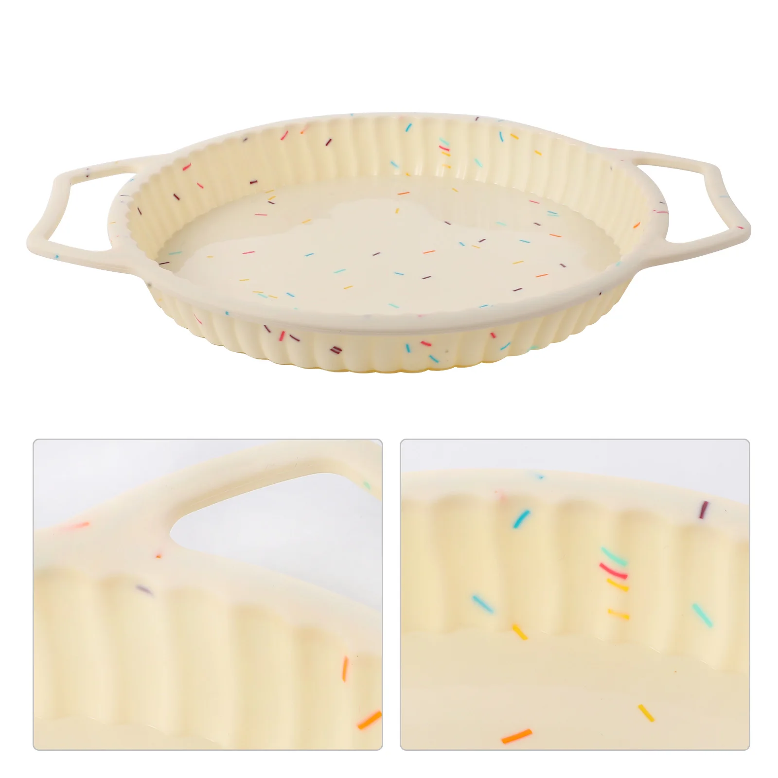 

Silicone Cake Round Pans Kitchen Supplies Baking Tray Wavy Design Practical Easy Clean Kitchen Supplies Home Use