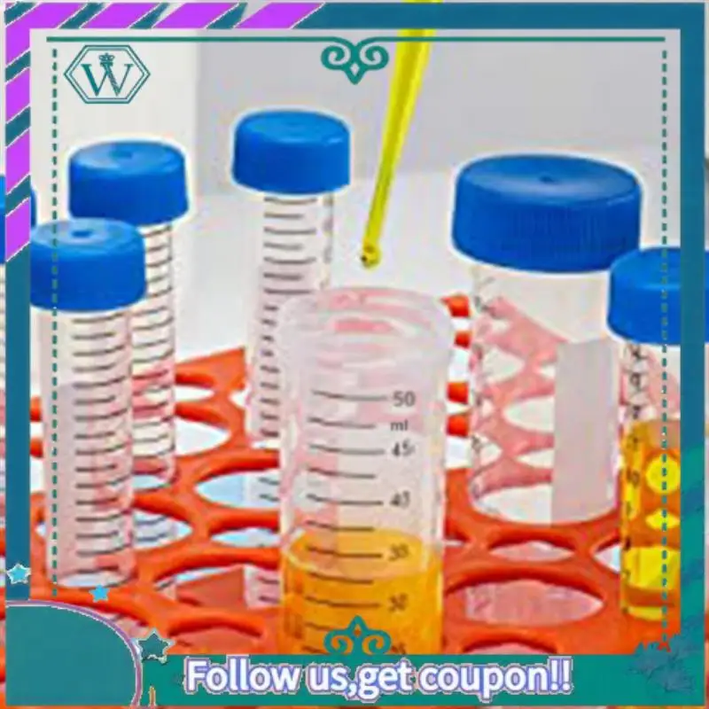 

Upgraded Centrifuge Tube Sterile Printed Graduation, Bag Pack 50ML Capacity +Attached Blue Flat Top Screw Cap 500PCS