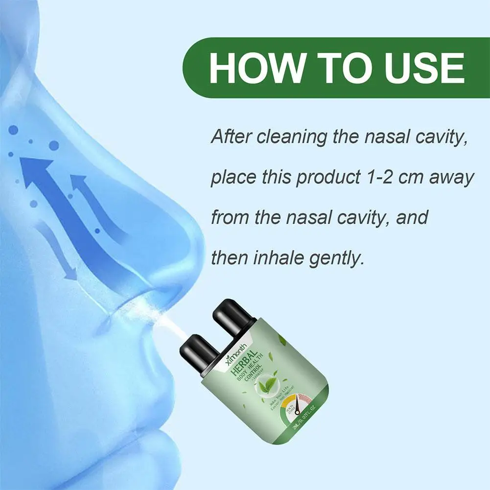 2ml Herbal Body Health Control Inhaler Cleaning Nasal Liver Suction Vegan With Body Cleanser Nasal Repair Care Stick F4F8