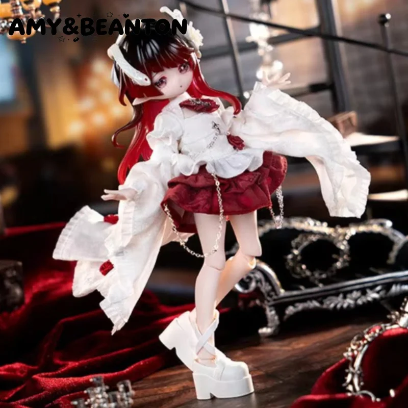 1/8 BJD Doll Clothes Japanese Kawaii Dresses Saliva Towel Tail Sleeves 4pcs Set Fit For Ob11 Doll Outfit Complete Dolls Costume