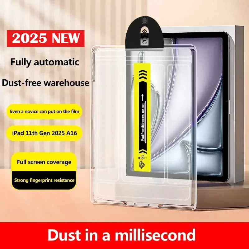 

Комплект автоматического выравнивания, защитное стекло из закаленного стекла для IPad A16 11th Gen 2025 Air M3 Air 11 13 Pro 11 Air 5 4 Mini 7 A17Pro 12,9 Screen