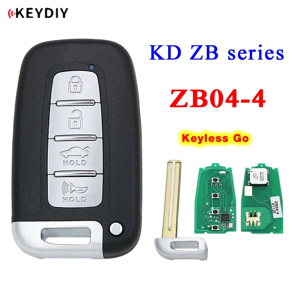 KEYDIY Universal ZB04 ZB04-4 KD Smart Key Remote for KD-X2 Car Key Remote Replacement Fit More than 2000 Models