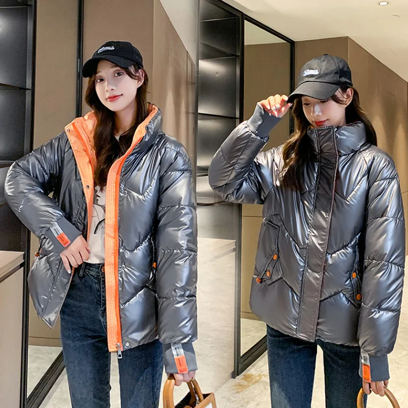 Thickened Cotton-Padded Jacket for Women, Warm Parker Coat, Female Outwear, Wash-Free, Short Down Overcoat, New, Fall, Winter