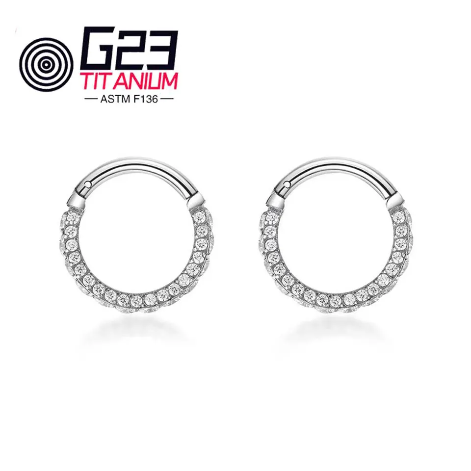 Best Selling Titanium Astm F136 Nose Ring Real Piercing Decorations For Teenager Hoops Piercing Earrings Woman Indian Jewelry