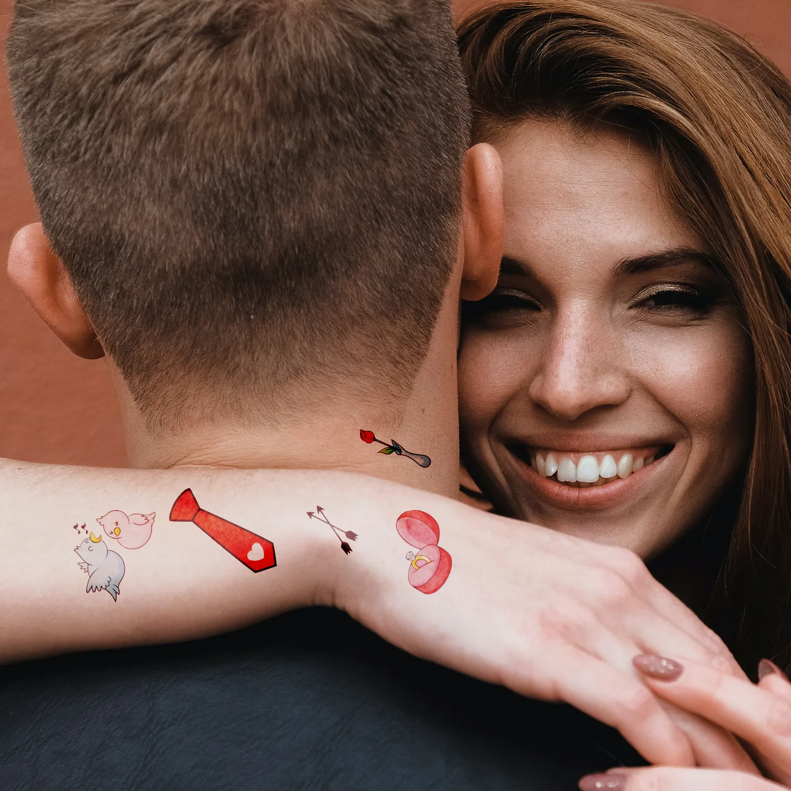 

20 шт. наклеек в форме сердца на День святого Валентина для боди-арта, декоративных поделок, временных наклеек на лицо в форме сердца, на День святого Валентина